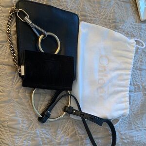 Black Leather and Suede Bag